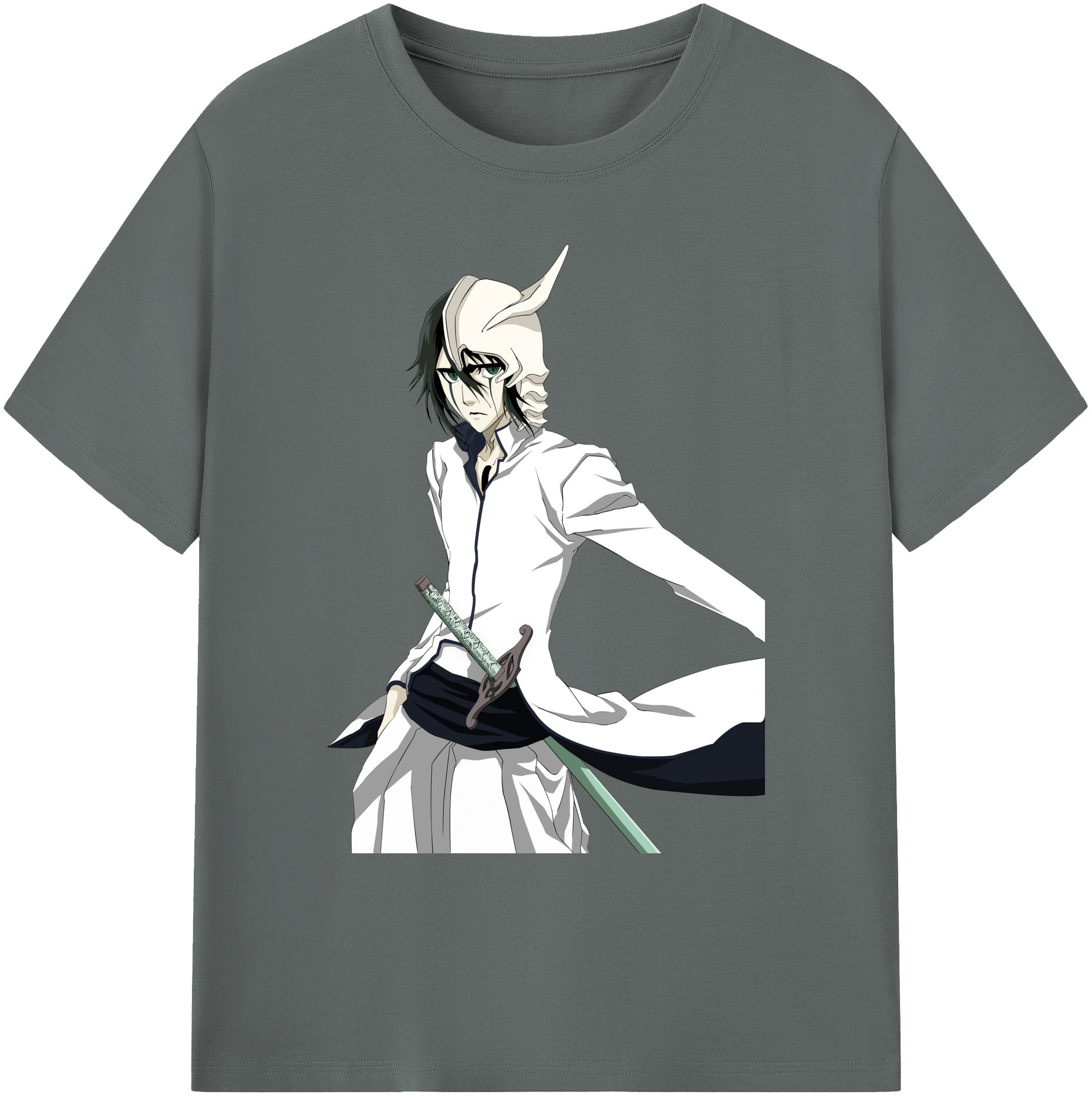 （画像用） ブリーチ ウルキオラ·シファー BLEACH Ulquiorra cifer 綿100％ メンズ半袖Tシャツ｜肌触りやわらか＆通気性